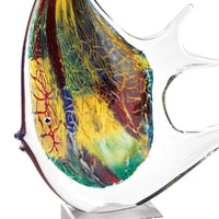 16 MultiColor Glass Art Angel Fish Centerpiece