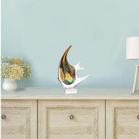 16 MultiColor Glass Art Angel Fish Centerpiece