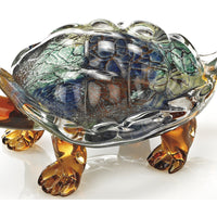 6 Mouth Blown Turtle Art Glass