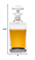 Mouth Blown European Crystal Scotch or Whiskey Decanter 34 oz