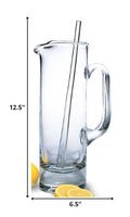Mouth Blown European Crystal Martini Pitcher and Stirrer  54 oz