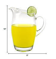 9 Mouth Blown Crystal Barrel Water   Juice or Iced Tea Pitcher  54 oz