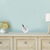 4 Hand Crafted Crystal Pen or Pencil Holder with Clock