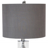 Set of Two Metal 3 Ball Glass Table Lamps