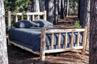 Rustic and Natural Cedar Double Traditional Log Bed
