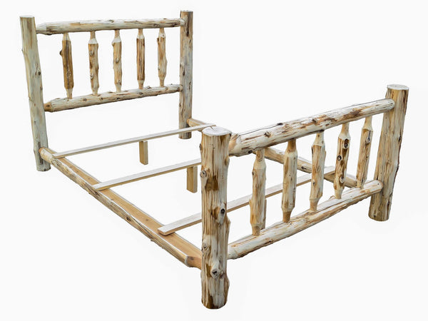 Rustic and Natural Cedar XL Single Traditional Log Bed