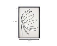 Leafy Stem Wall Art with Matthe Black Finish