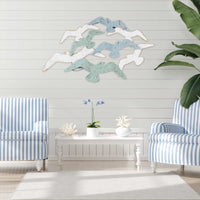 Birds Wall Decor with Distressed Finish