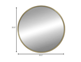 Round Wall Mirror with Matte Gold Finish