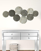 Metallic Plates Wall Centerpiece with Distressed Finish