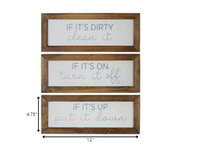 Set of 3 House Humor Wall Decor