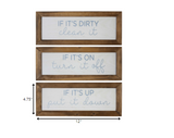 Set of 3 House Humor Wall Decor