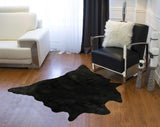 Faux Cowhide Rug 4 x 5  - Black