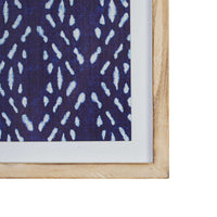 Indigo and White Print Design Framed Wall Art