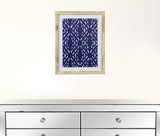 Indigo and White Print Design Framed Wall Art