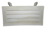 Contemporary Teak Shower Stool or Outdoor Bench in Whitewash Finish