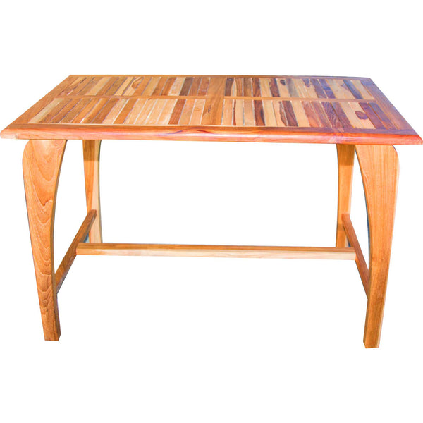 Compact Teak Dining Table in Natural Finish