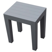Super Sturdy Plastic Shower Stool in Gray
