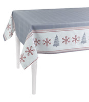 55" Merry Christmas Printed Square Tablecloth in Grey