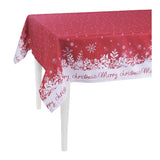 55" Merry Christmas Printed Square Tablecloth in Red