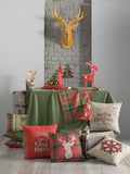 70" Merry Christmas Rectangle Tablecloth in  Green