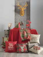 120" Merry Christmas Rectangle Tablecloth in  Red