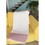 70" Turkish Cotton Handwoven Throw Blankets in Red