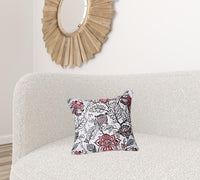 Set of 2 17" Jacquard Weaver Throw Pillow Cover in Red