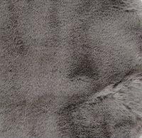 2' x 3' Gray Faux Rabbit Fur Area Rug