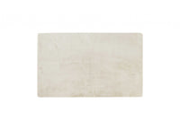 Luxe Faux Rabbit Fur Rectangular Rug 3 x 5   - Ivory