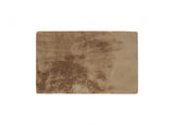 Luxe Faux Rabbit Fur Rectangular Rug 3' x 5'   - Taupe