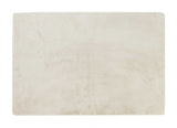 Luxe Faux Rabbit Fur Rectangular Rug 5' x 8'   - Ivory