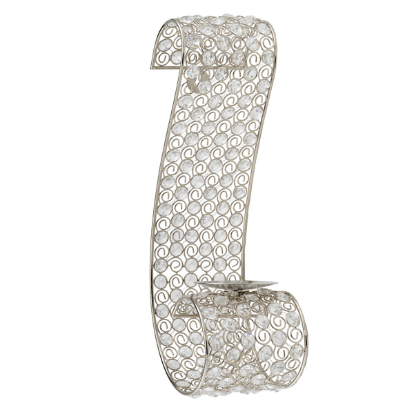 Gold and Faux Crystal  Swirling Wall Sconce