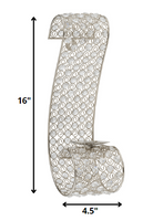 Gold and Faux Crystal  Swirling Wall Sconce