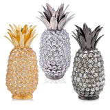 11' Faux Crystal and Gold Pineapple Sculpture