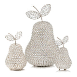 17.5' Jumbo Faux Crystal Silver Pear Sculpture