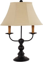 Black Double Vintage Candle Table Lamp
