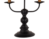 Black Double Vintage Candle Table Lamp