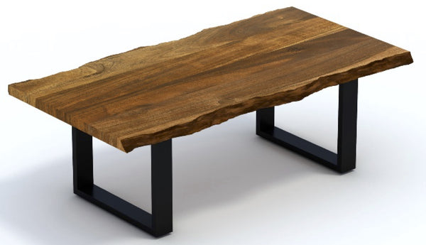 Modern Rustic Live Edge Acacia Wood Coffee Table