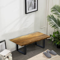 Modern Rustic Live Edge Acacia Wood Coffee Table