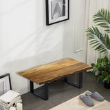 Modern Rustic Live Edge Acacia Wood Coffee Table