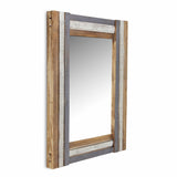 Rectangular Multicolored Wood Framed Mirror