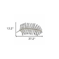 Black and Silver Metal Peacock Feather Wall Decor