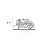 Black and Silver Metal Peacock Feather Wall Decor