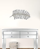 Black and Silver Metal Peacock Feather Wall Decor