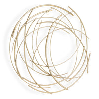 Gold Metal Abstract Round hanging Wall Art Decor