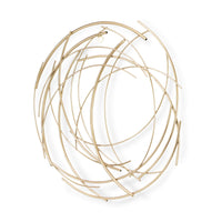 Gold Metal Abstract Round hanging Wall Art Decor
