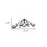 Brown Curved Rustic Door Topper Wall Decor