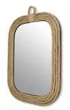 Rustic Rounded Rectangle Rope Braid Wall Mirror