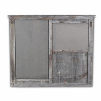 Gray Wooden Wall Chalkboard with Side Storage Basket